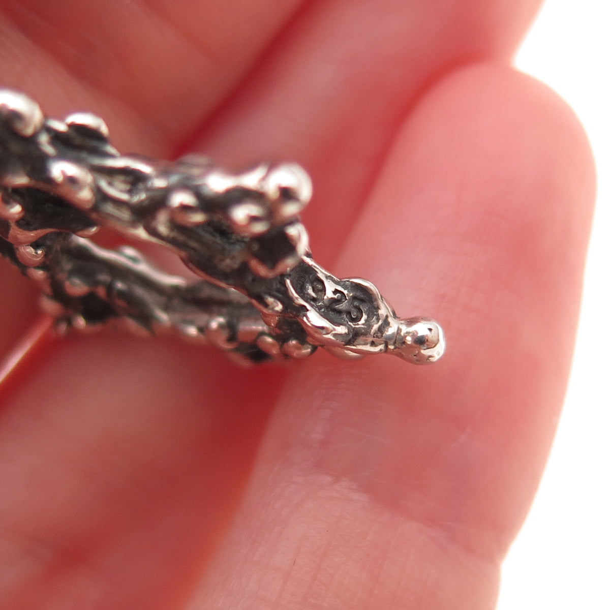 925 Sterling Silver Vintage Star of David Oxidized Charm Pendant