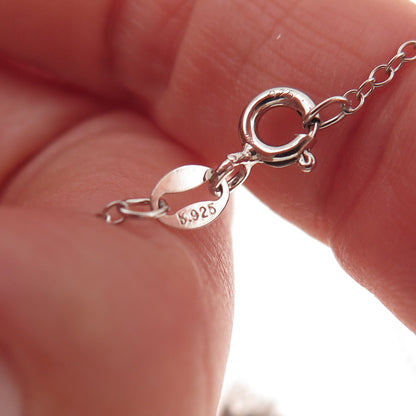 Jewelry Concepts Sterling Silver Real Diamond Infinity Cable Chain Necklace 18"