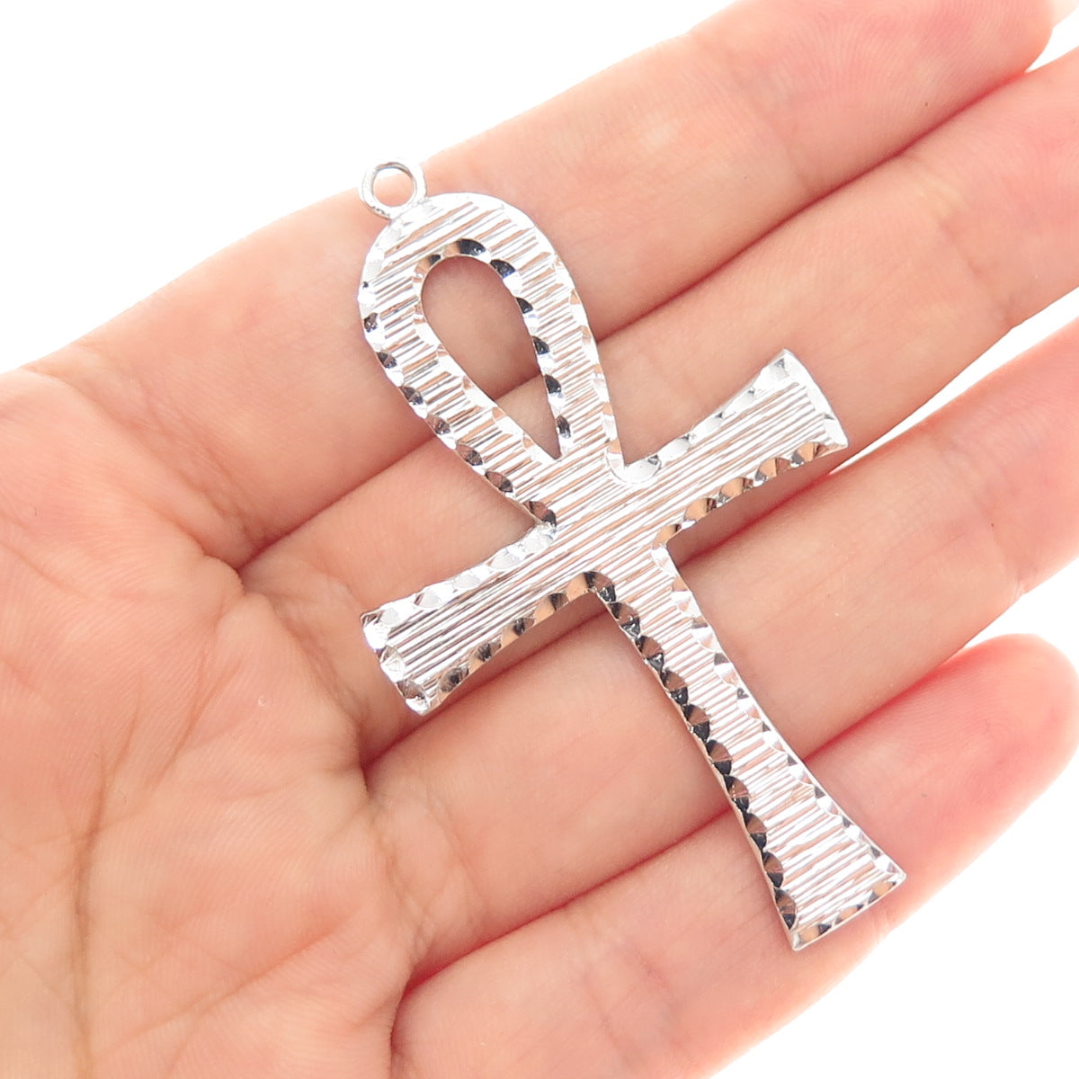 CARL ART 925 Sterling Silver Vintage Egyptian Ankh Pendant