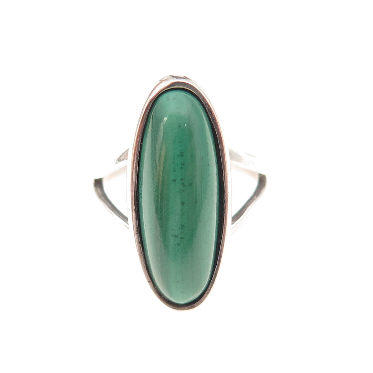 Thomas Singer Old Pawn 925 Sterling Silver Vintage Malachite Tribal Ring Size 7