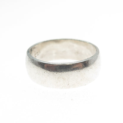 925 Sterling Silver Vintage Wedding Band Ring Size 6.75