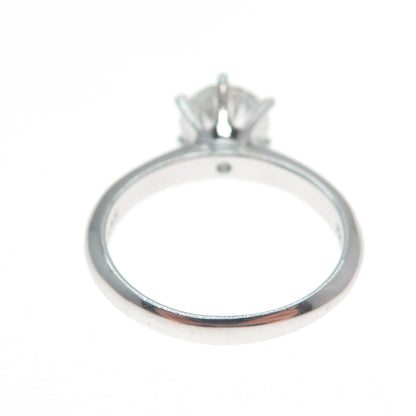 925 Sterling Silver Round-Cut C Z Engagement Ring Size 7.25