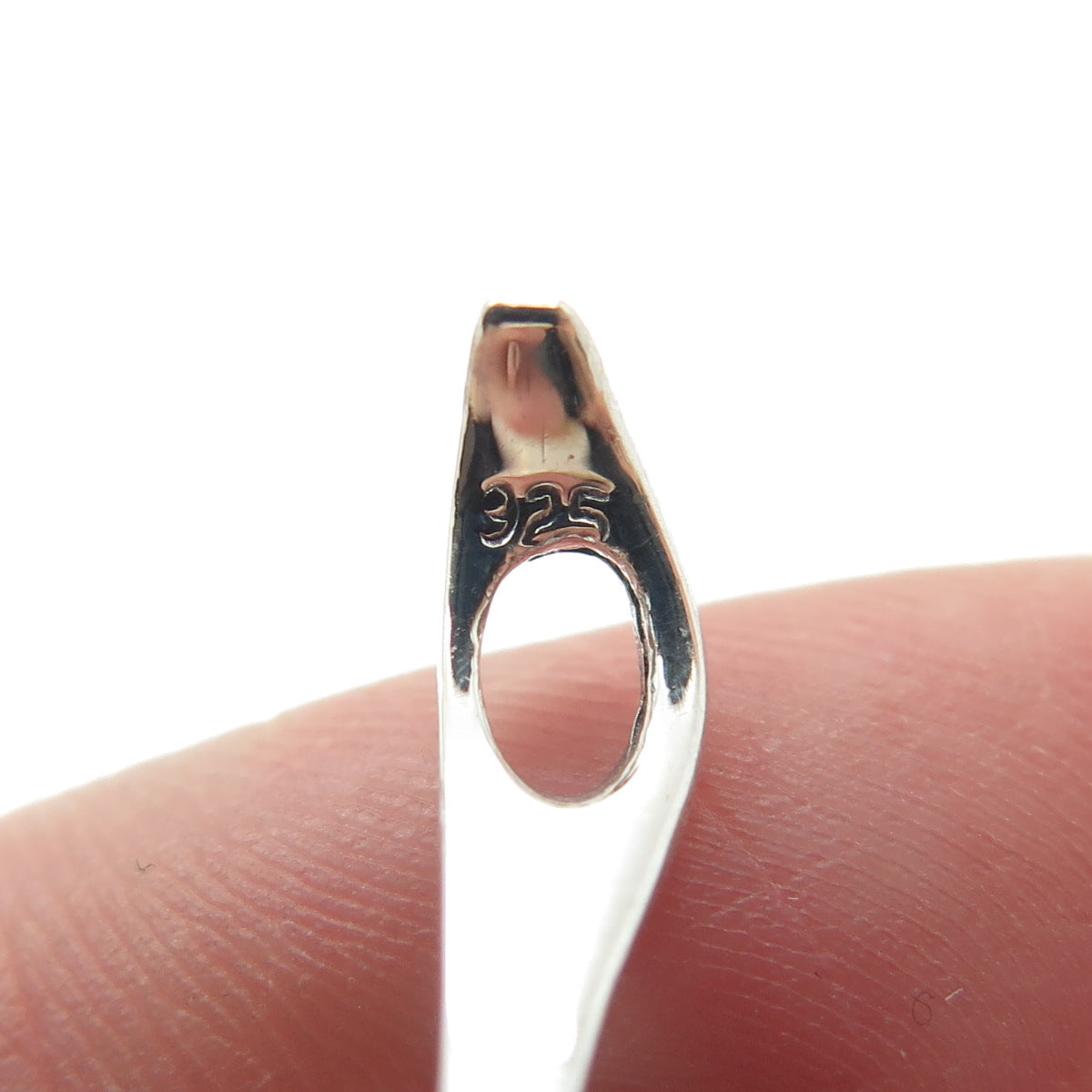 925 Sterling Silver Real Amethyst Gemstone Modernist Slide Pendant