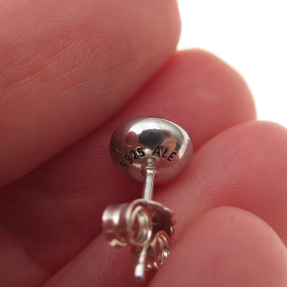 Pandora 925 Sterling Silver Real Red Garnet January Birthstone Stud Earrings