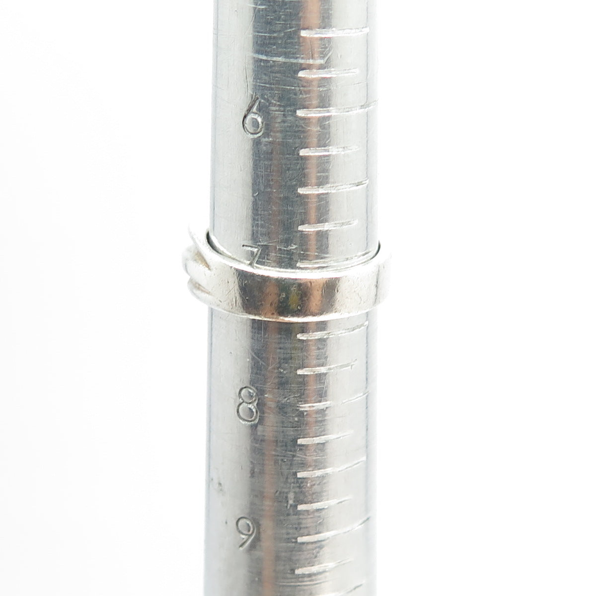 925 Sterling Silver Vintage Puffy Ribbed Ring Size 7.5