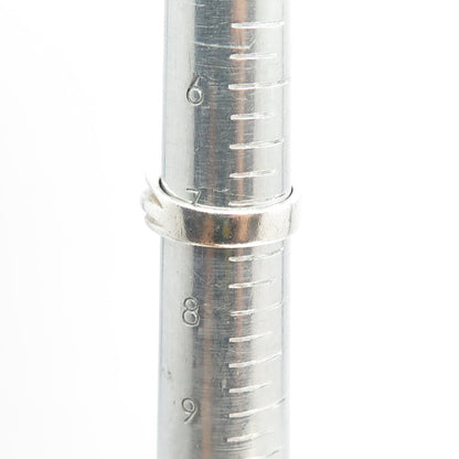 925 Sterling Silver Vintage Puffy Ribbed Ring Size 7.5