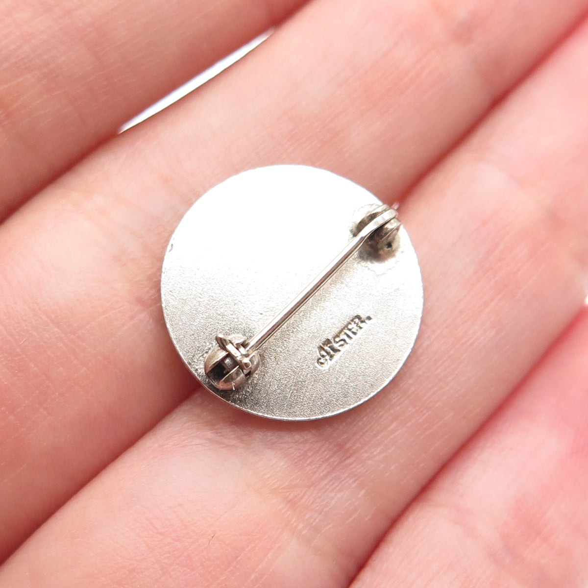 925 Sterling Silver Vintage Stern Brothers 10 Years Minimalist Pin Brooch