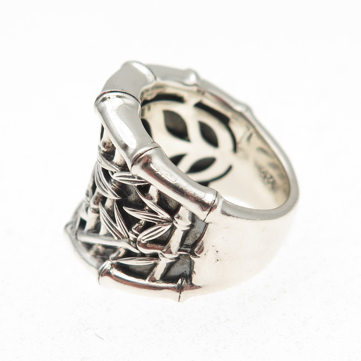 Jai by John Hardy 925 Sterling Silver Bamboo Oxidized Ring Size 5.25