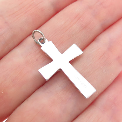 AVANTI 925 Sterling Silver Vintage Crucifix Cross Religious Charm Pendant