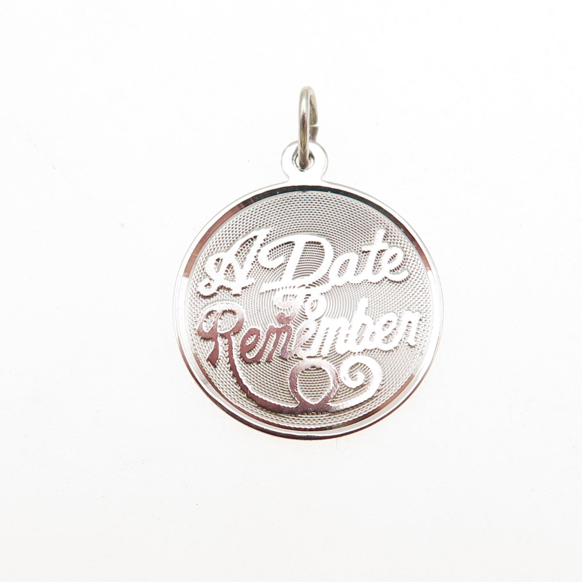 JAY POSON 925 Sterling Silver Vintage A Date To Remember Charm Pendant