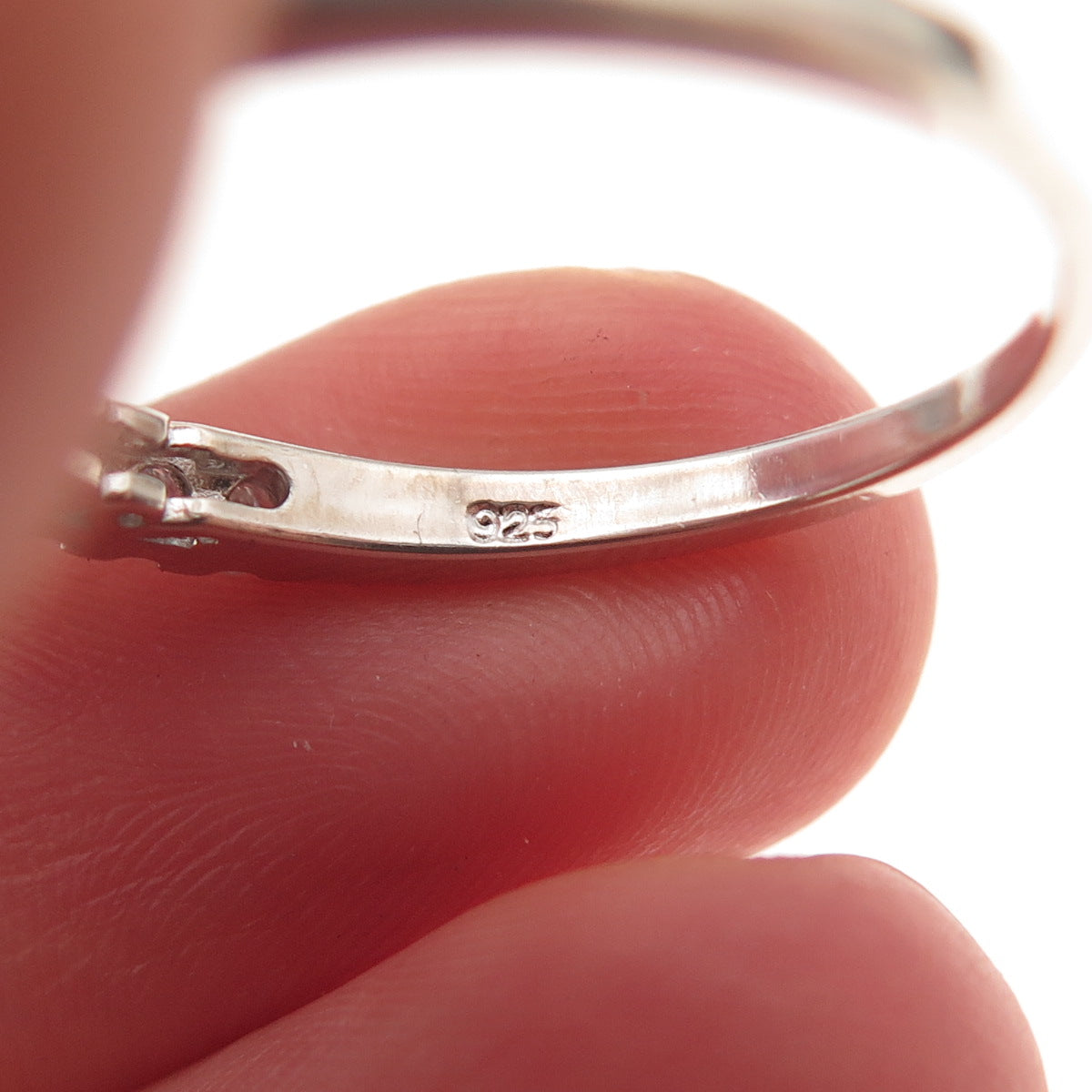 Charles Winston 925 Sterling Silver Round-Cut C Z Engagement Ring Size 9