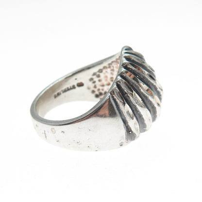 MAISELS INDIAN TRADING Sterling Silver Vintage Modernist Oxidized Ring Size 8