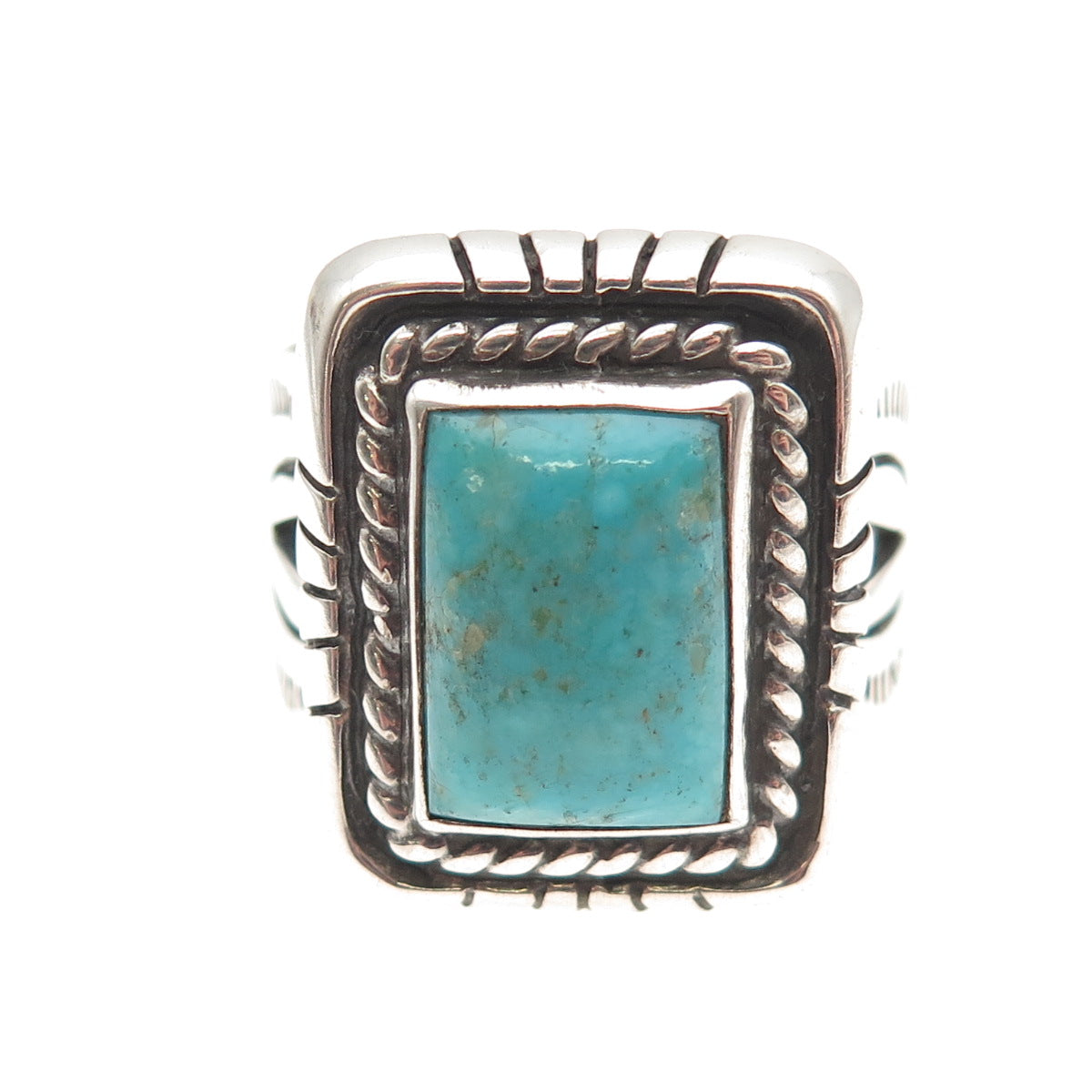 Carolyn Pollack Old Pawn 925 Sterling Silver Vintage Turquoise Ring Size 12.75