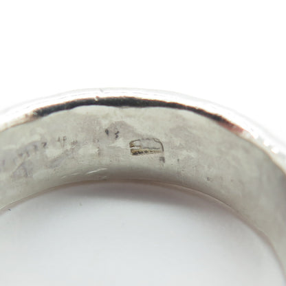 925 Sterling Silver Vintage Zig Zag Band Ring Size 8.5