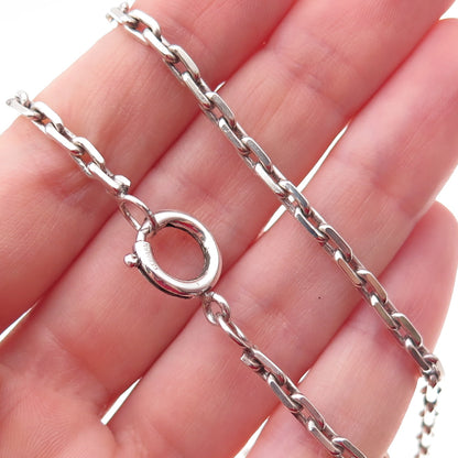 925 Sterling Silver Vintage Germany Cable Chain Necklace 16"