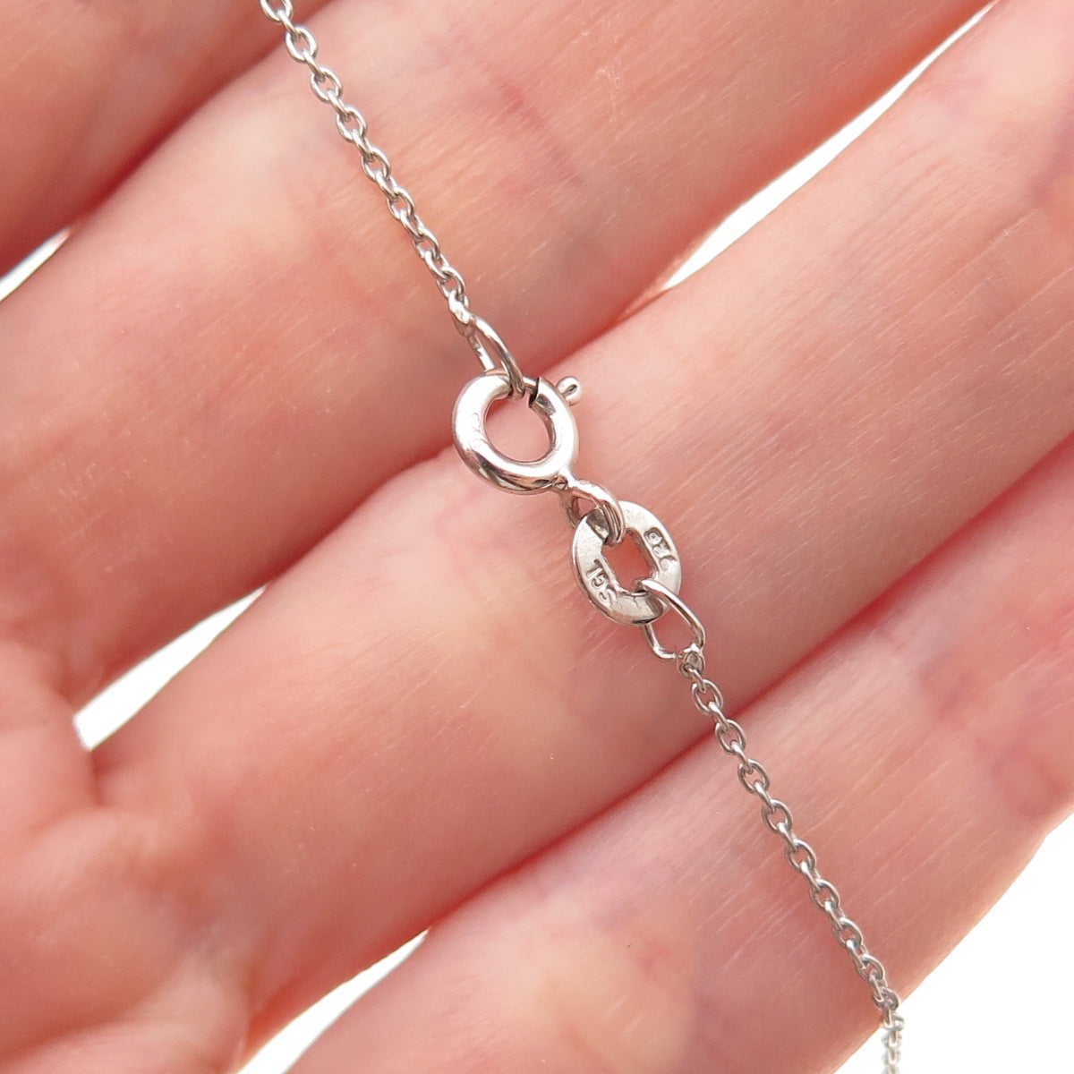 925 Sterling Real Sleeping Beauty Turquoise Blue Topaz Cable Chain Necklace 18"
