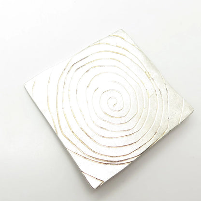 925 Sterling Silver Vintage Spiral Pin Brooch