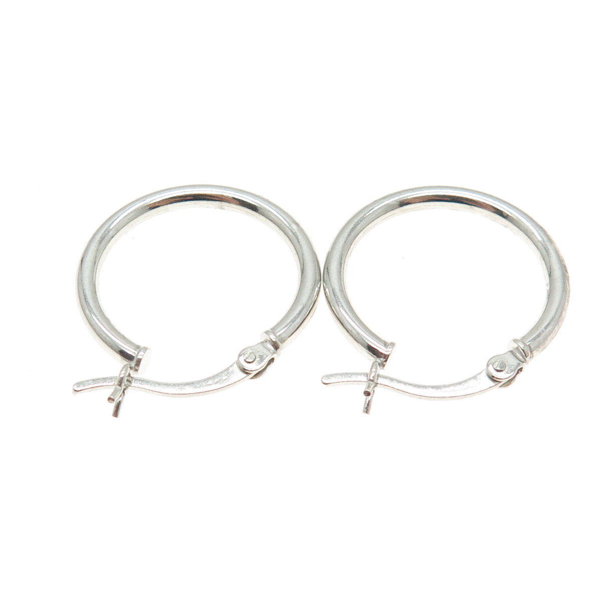 925 Sterling Silver Hinged Hoop Earrings