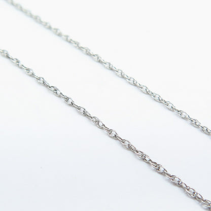 925 Sterling Silver SUN Multi-Color Diamond Prince-of-Wales Chain Necklace 18"