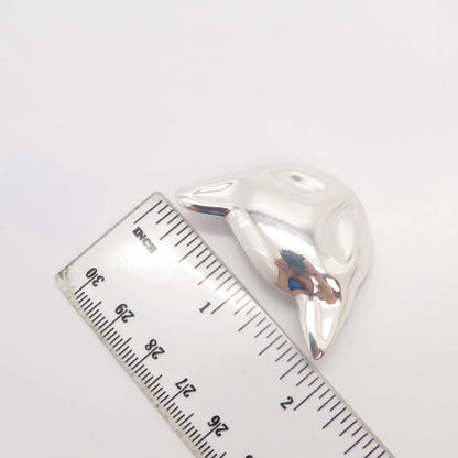 925 Sterling Silver Vintage Mexico Cat / Kitty Pin Brooch