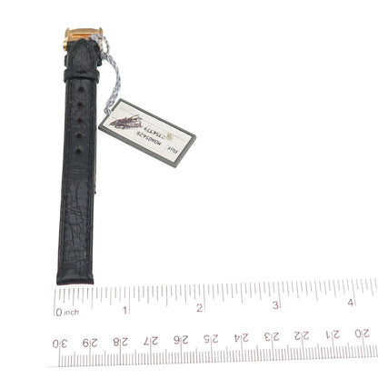 Baume & Mercier 12mm Italy Black Genuine Leather Watch Classic Band Strap
