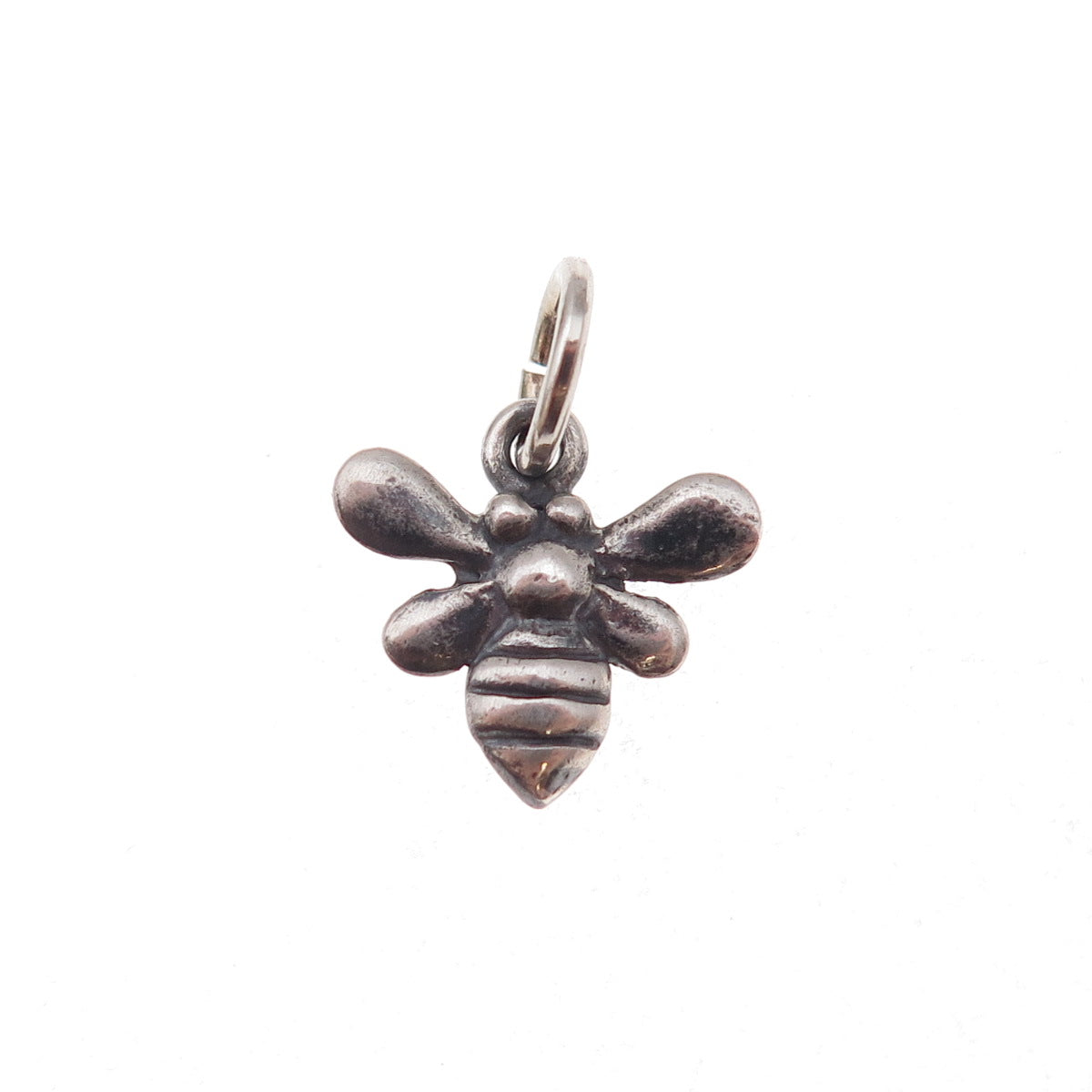 925 Sterling Silver Vintage Bee Oxidized Charm Pendant