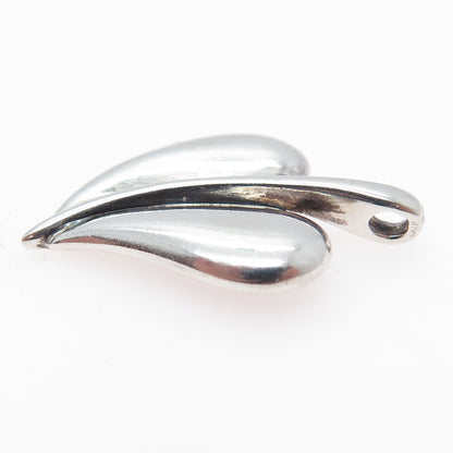 925 Sterling Silver Vintage Lotus Leaf Oxidized Pendant