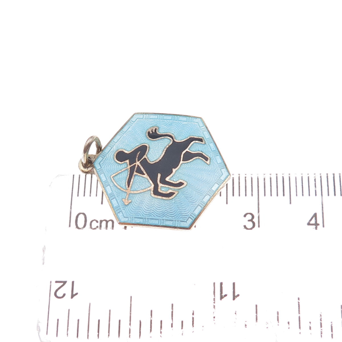 David Andersen Sterling Gold Plated Vintage Norway Enamel Sagittarius Pendant