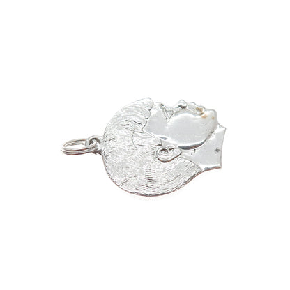 ALICE CAVINESS 925 Sterling Silver Vintage Boy Profile Charm Pendant