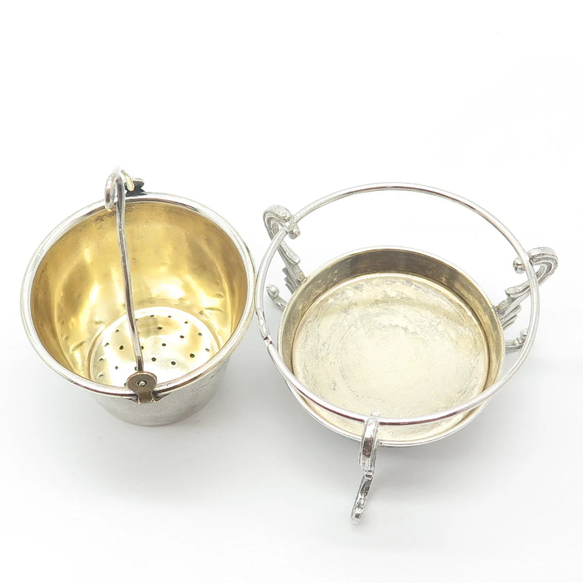 875 Silver Antique Bucket Tea Infuser