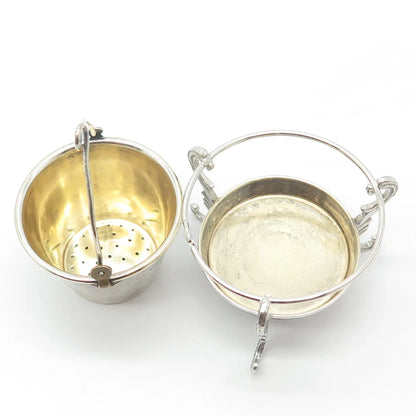 875 Silver Antique Bucket Tea Infuser