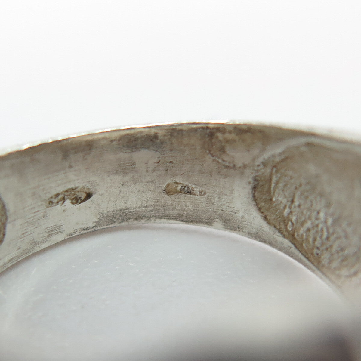925 Sterling Silver Vintage Ribbed Ring Size 7.5