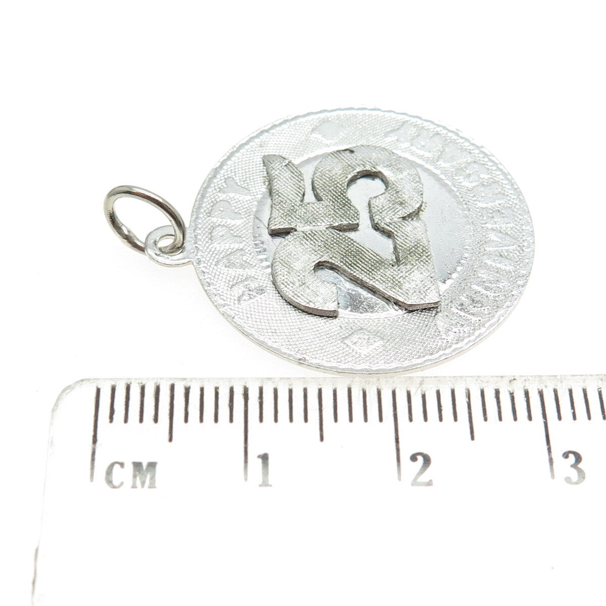 925 Sterling Silver Vintage "Happy Anniversary 25" Pendant