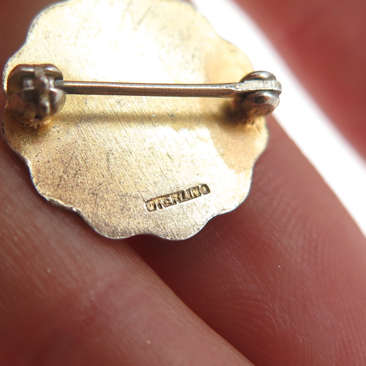 925 Sterling Silver Gold Plated Antique Art Deco Junior Classical League Brooch