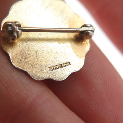 925 Sterling Silver Gold Plated Antique Art Deco Junior Classical League Brooch