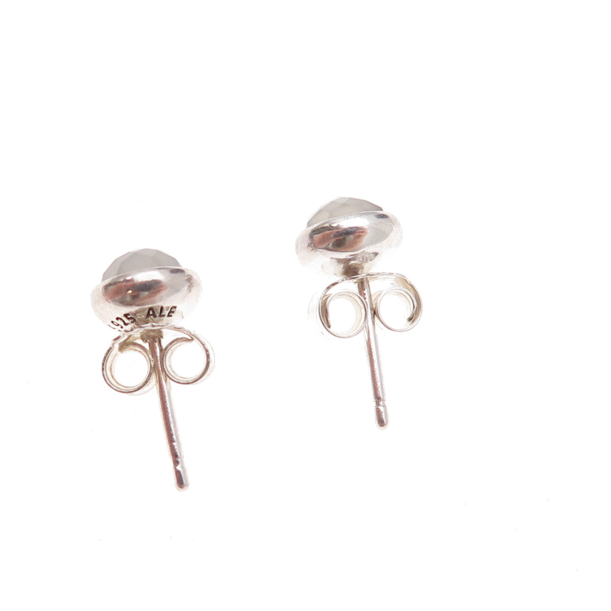 Pandora Sterling Silver Real Gray Moonstone June Birthday Blooms Stud Earrings