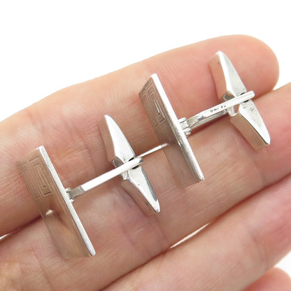 B. A. BALLOU & CO. 925 Sterling Silver Vintage Engraved Cufflinks