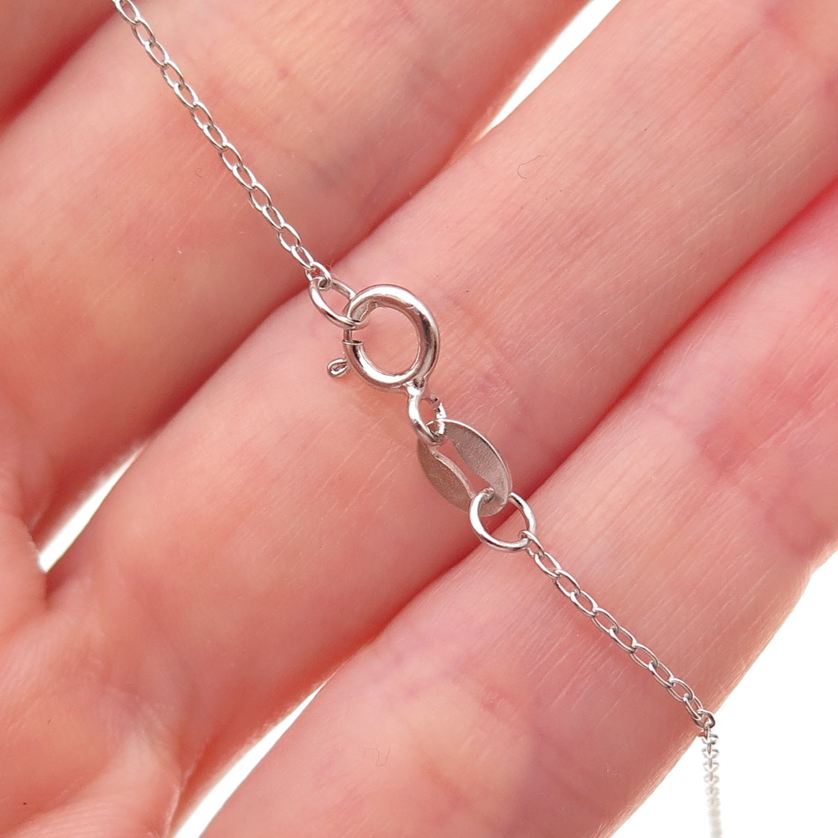 925 Sterling Silver Real Sleeping Beauty Turquoise Cable Chain Necklace 18"