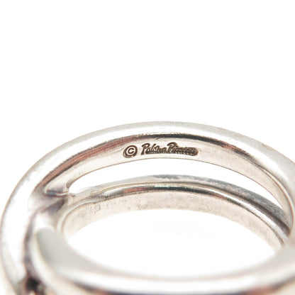 TIFFANY & CO Paloma Picasso 925 Sterling Silver Vintage Crisscross Ring Size 4.5