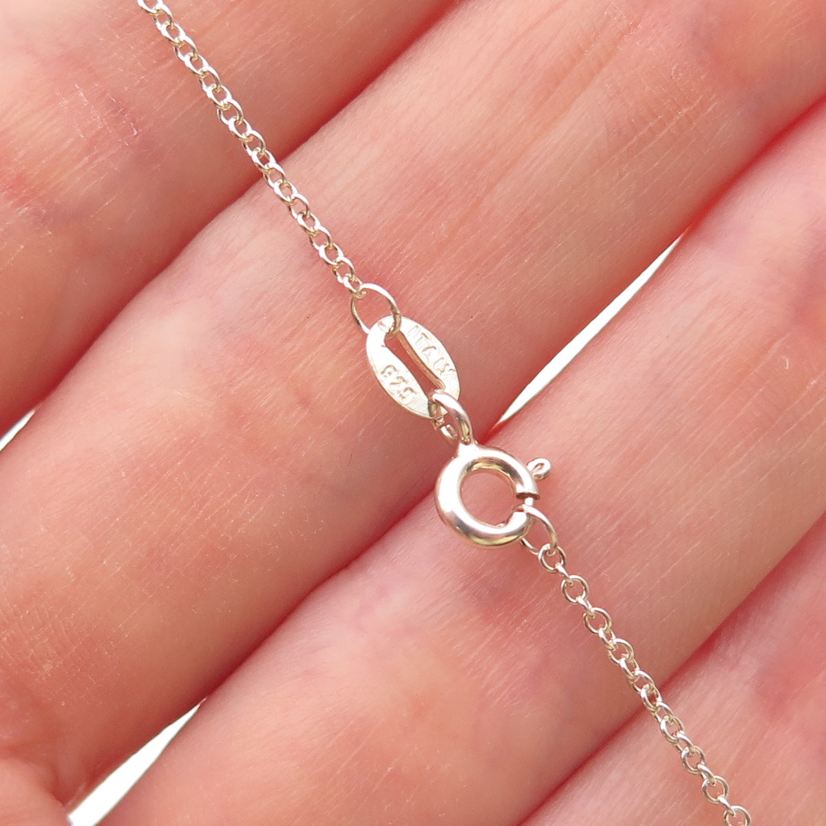 925 Sterling Silver Real Tanzanite & White Topaz Cable Chain Necklace 18"