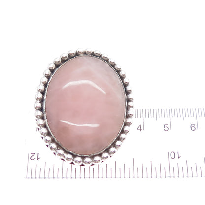 RICK MARTINEZ Old Pawn 925 Sterling Silver Vintage Rose Quartz Beaded Pin Brooch