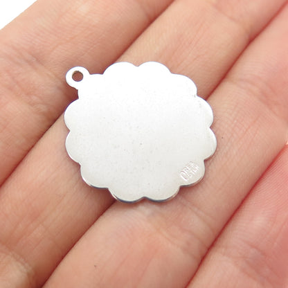 CREA 925 Sterling Silver Vintage Happy Birthday Charm Pendant