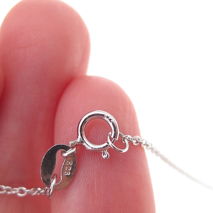 Sun 925 Sterling Silver Real Diamond Infinity Cable Chain Necklace 18"
