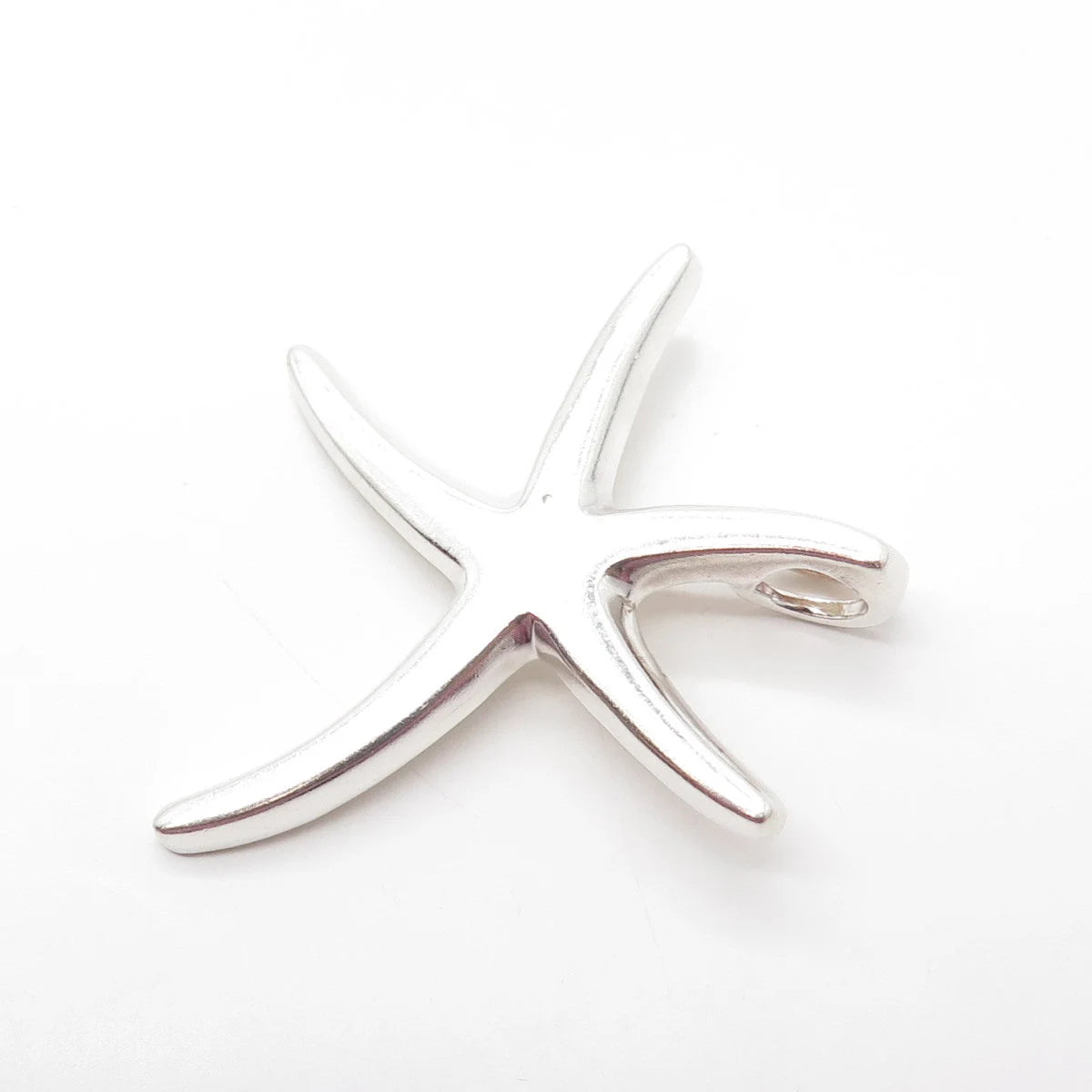 925 Sterling Silver Vintage Starfish Slide Pendant