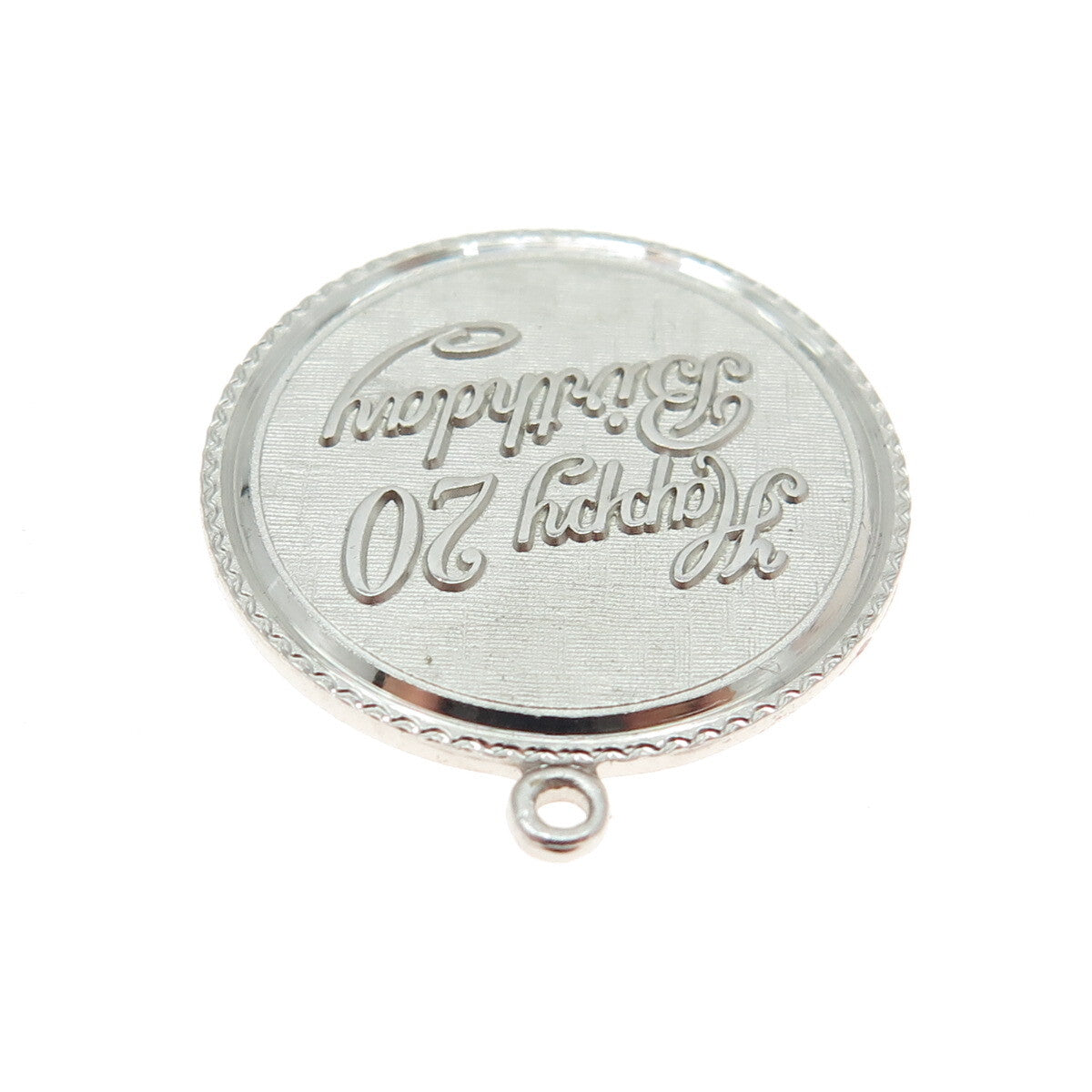 GRIFFITH & SONS CO 925 Sterling Silver Vintage "Happy Birthday 20" Pendant