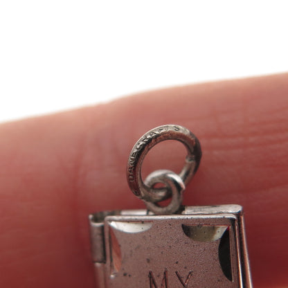DANECRAFT 925 Sterling Silver Vintage My Dairy Locket Mini Charm Pendant