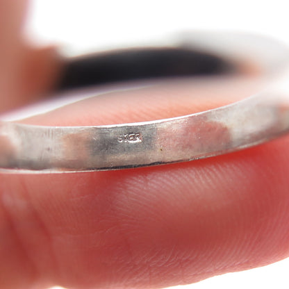 925 Sterling Silver Vintage Classic Wedding Band Ring Size 9.25