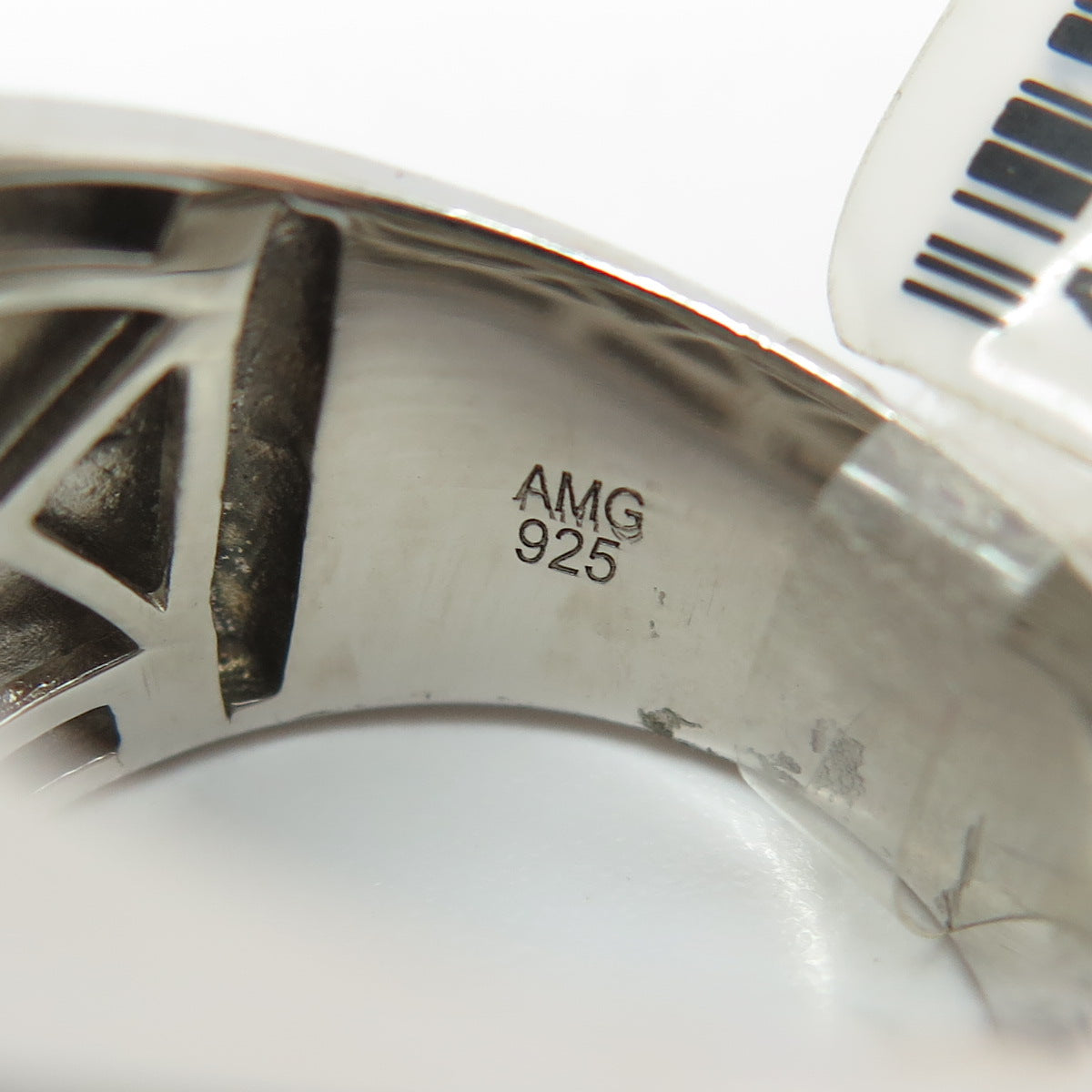 925 Sterling Silver Pave C Z Domed Ring Size 10