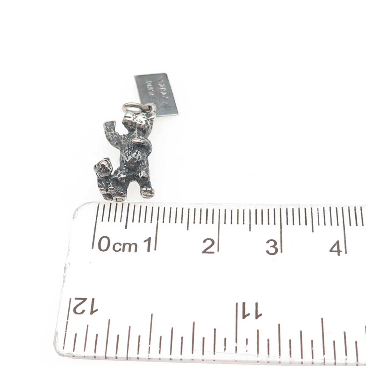 Bell Trading Post 925 Sterling Silver Vintage Bear Iowa Oxidized Mini Pendant