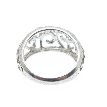 NEVADA 925 Sterling Silver Vintage Swirl Ring Size 5.25